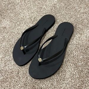 Tory Burch Black Flip Flops NWOT